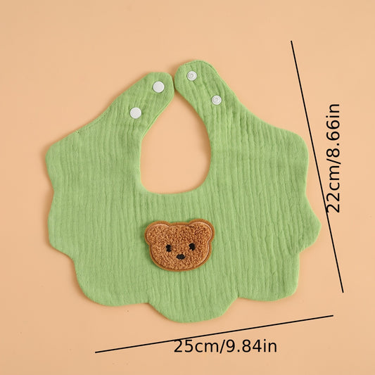 4-Pack Soft Absorbent Cotton Bibs β Comfortable & Durable for Kids πΌπΏ