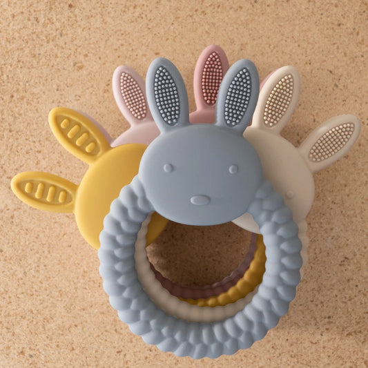 Cartoon Rabbit Baby Teether β BPA-Free Silicone Teething Toy for Newborns & Infants π°π§