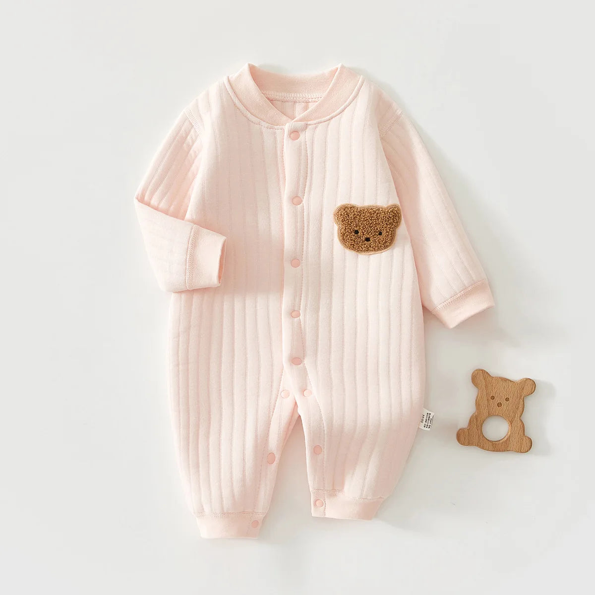 Warm Bear Hooded Baby Onesie ā Thick Cotton Winter Jumpsuit for Boys & Girls (Newborn to Toddler) š»āļø