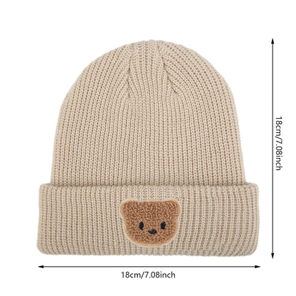 Cute Bear Knitted Baby Hat – Warm Fall & Winter Beanie for Boys & Girls 🐻❄️🧶