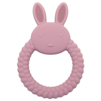 Cartoon Rabbit Baby Teether – BPA-Free Silicone Teething Toy for Newborns & Infants 🐰💧