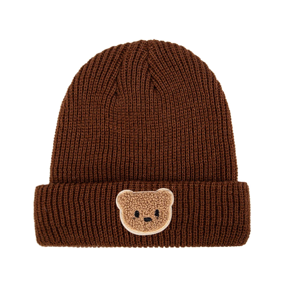 Cute Bear Knitted Baby Hat – Warm Fall & Winter Beanie for Boys & Girls 🐻❄️🧶