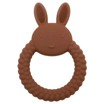 Cartoon Rabbit Baby Teether – BPA-Free Silicone Teething Toy for Newborns & Infants 🐰💧