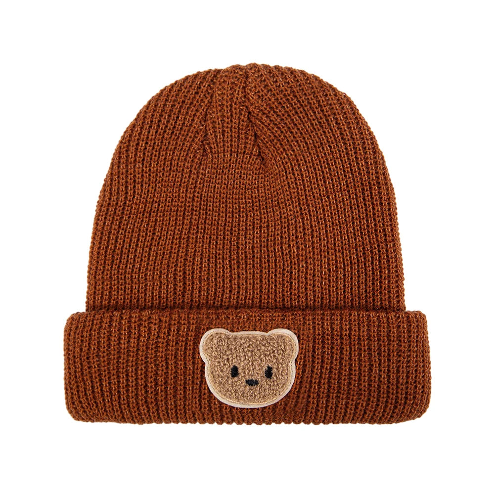 Cute Bear Knitted Baby Hat – Warm Fall & Winter Beanie for Boys & Girls 🐻❄️🧶
