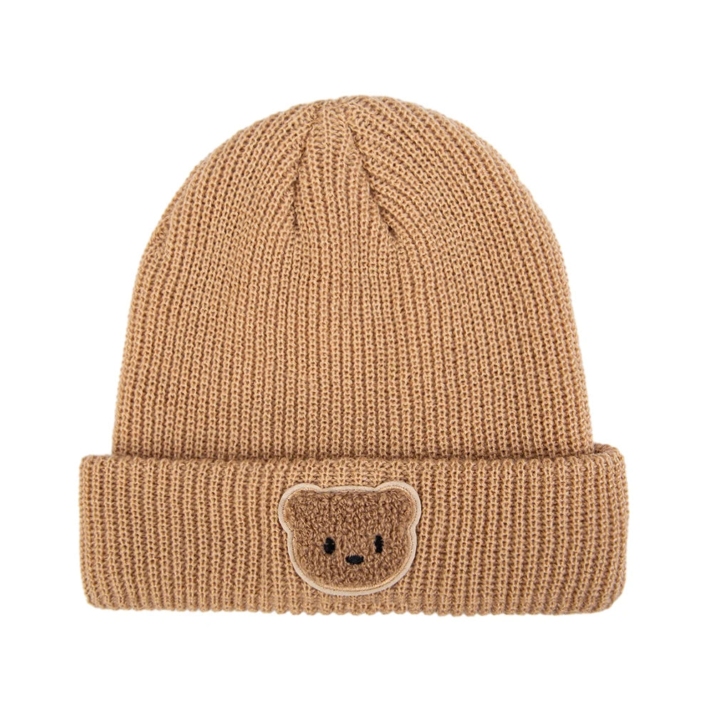 Cute Bear Knitted Baby Hat – Warm Fall & Winter Beanie for Boys & Girls 🐻❄️🧶