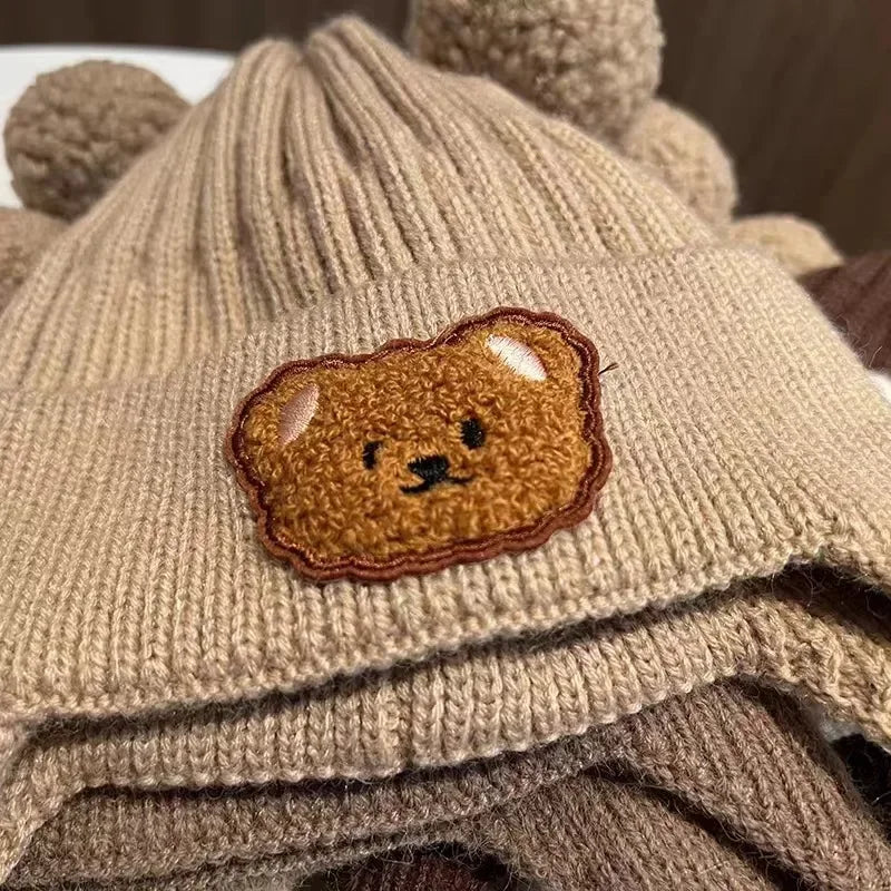 Cute Bear Ear Knitted Baby Hat – Warm Winter Wool Beanie with Ear Protection 🐻❄️🧶