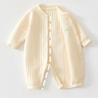 Warm Bear Hooded Baby Onesie – Thick Cotton Winter Jumpsuit for Boys & Girls (Newborn to Toddler) 🐻❄️