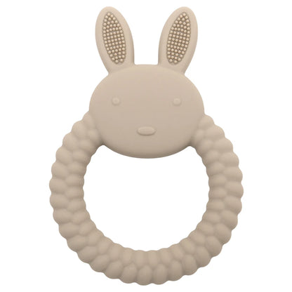 Cartoon Rabbit Baby Teether – BPA-Free Silicone Teething Toy for Newborns & Infants 🐰💧