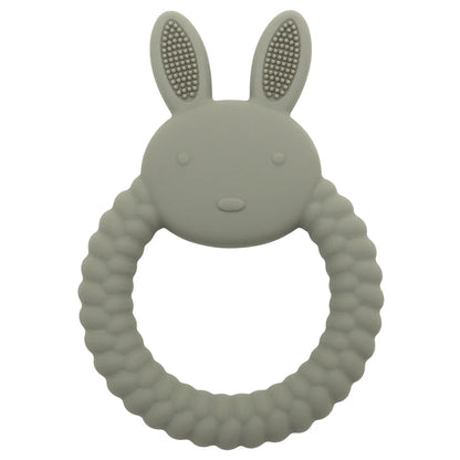 Cartoon Rabbit Baby Teether – BPA-Free Silicone Teething Toy for Newborns & Infants 🐰💧
