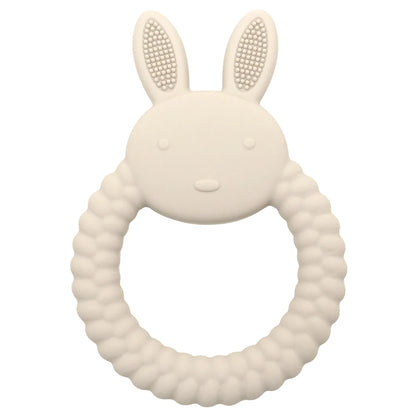 Cartoon Rabbit Baby Teether – BPA-Free Silicone Teething Toy for Newborns & Infants 🐰💧
