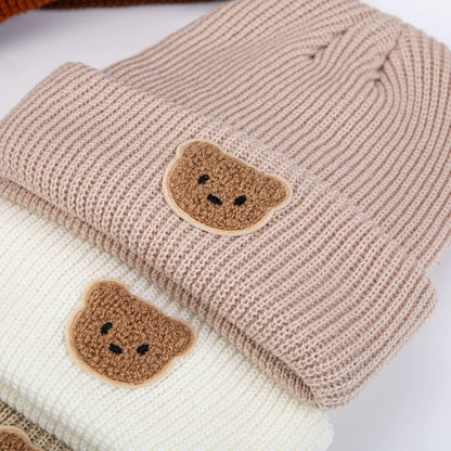 Cute Bear Knitted Baby Hat – Warm Fall & Winter Beanie for Boys & Girls 🐻❄️🧶