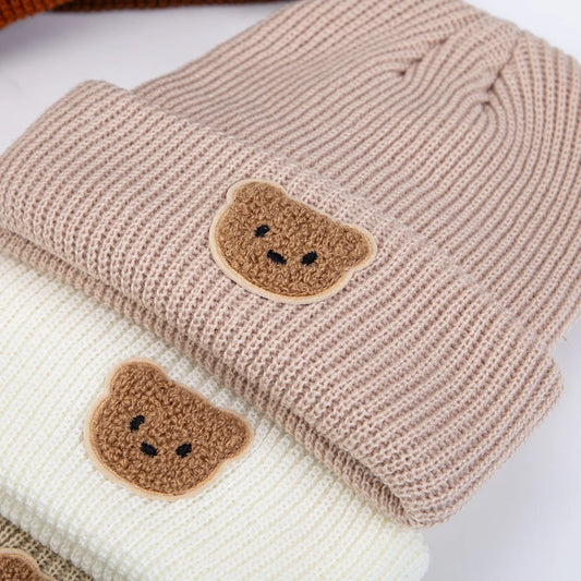 Cute Bear Knitted Baby Hat – Warm Fall & Winter Beanie for Boys & Girls 🐻❄️🧶