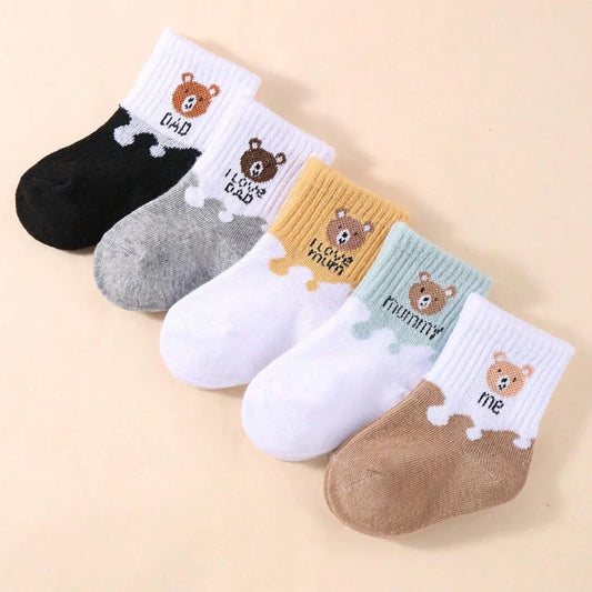 5 Pairs Baby Socks – Soft, Stretchable Low-Cut Ankle Socks for Newborns, Infants & Toddlers