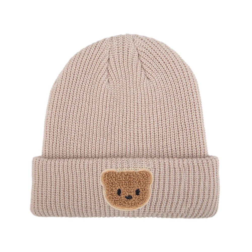 Cute Bear Knitted Baby Hat – Warm Fall & Winter Beanie for Boys & Girls 🐻❄️🧶