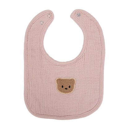2-Piece Bear Baby Bib Set – Adjustable Snap & Absorbent Feeding Bibs for Boys & Girls 🐻🍼
